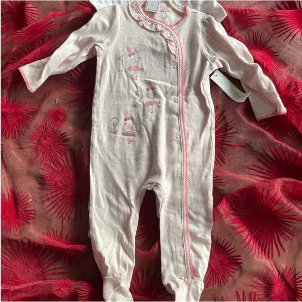 NWT Dancing Bunny 9M 3 Piece Set Perfect Easter Outfit